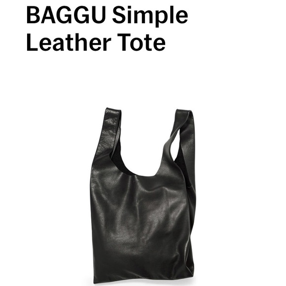 baggu simple leather tote